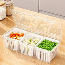 1 Set of Food Storage Containers Square Transparent Compartments for