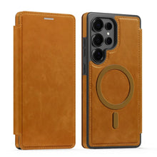 Luxury PU Leather Magnetic Flip Bracket Case For Samsung Galaxy S22 S23