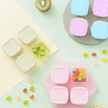 4 PCS Food Storage Containers with Airtight Lids Small Plastic Meal