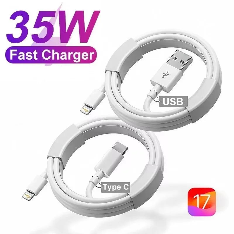 For PD 35W Charger USB Type C For iPhone 15 14 13 12 11 Pro Max Mini