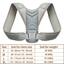 Adjustable Back Posture Corrector Neck Brace Training Equipment Home
