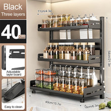 3 Tier Spice Storage Rack for Countertop Adjustable Organization for