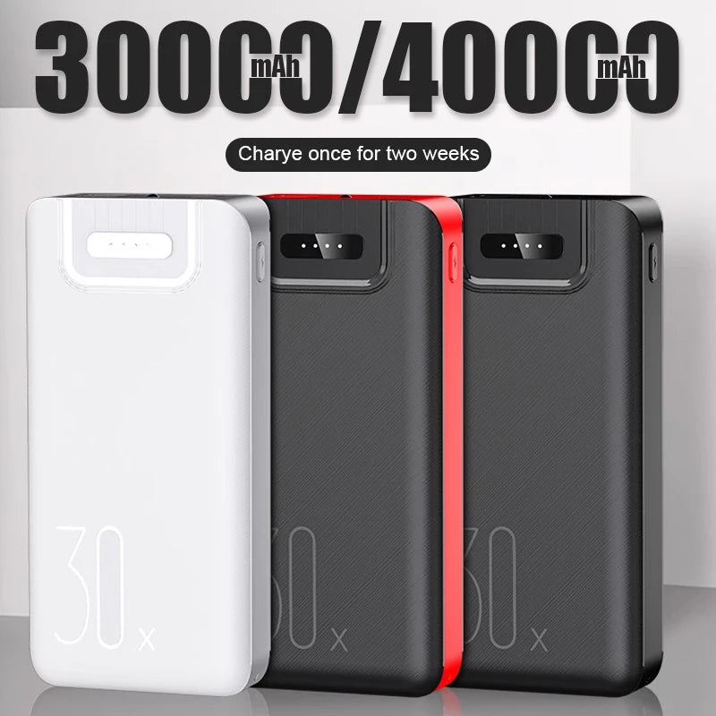30000mAh/40000mAh Power Bank Portable Charging Poverbank Mobile Phone