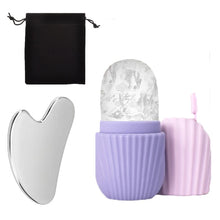 3-piece facial cleansing tool, stainless steel heart-shaped scraping