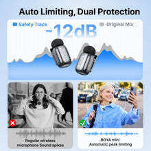 BOYA Mini 2 Wireless Lavalier Microphone AI Noise Reduction Mic for