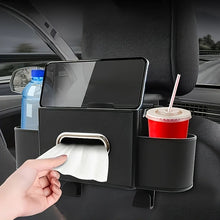 Car Seat Back Multifunctional Storage Box, Car Tissue Phone Holder, Cup