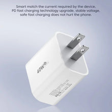 Elough 40W Dual Port USB C Charger Fast Charging QC3.0 PD Type C Phone