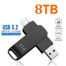 16TB USB 3.2 Flash Drives High Speed Transfer Metal Pendrive Memory