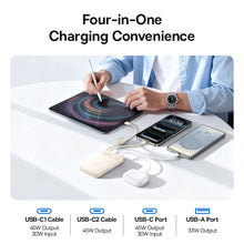 Baseus 45W Power Bank 10000mAh 20000mAh Built-In Dual USB-C Cable Fast