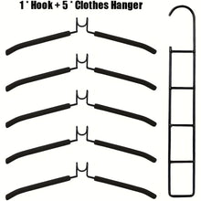 5pcs Multi-Tier Hanging Closet Hanger with Hooks Space-Saving Organizer