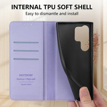 Wallet Skin Friendly Magnetic Slot Flip Leather Case For Samsung Galaxy