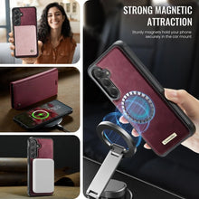 Magnetic Wireless Charging Leather Wallet Phone Case for Samsung Galaxy