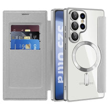 Card Holder Magnetic Leather Case for Samsung Galaxy S25 Ultra S24 Plus