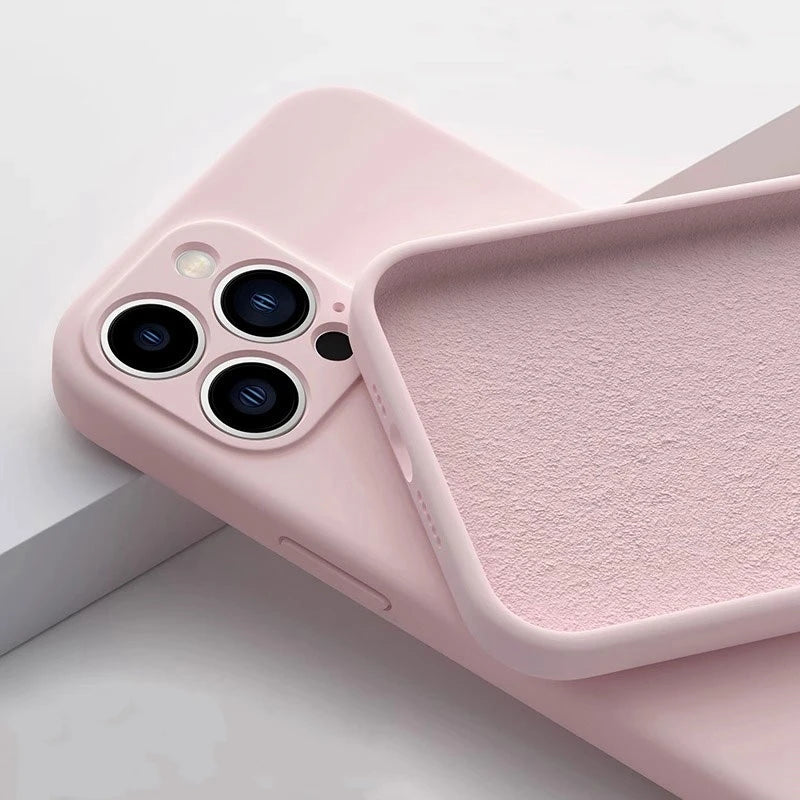 Luxury Liquid Silicone Phone Case For iPhone 11 12 13 14 15 Pro Max