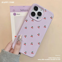 For iPhone 18 17 16 15 14 13 12 11 Pro Max Case Cute Cartoon Cherry