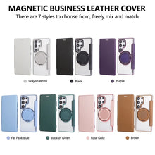 Magnetic Leather Kickstand Wallet Phone Case for Samsung Galaxy S26