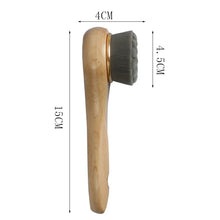 Wooden Handle Face Wash Brush Beech Bamboo Manual