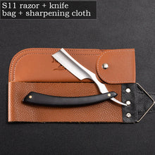 Men's Manual Vintage Shaving Razor Stainless Steel Blade with Ebony