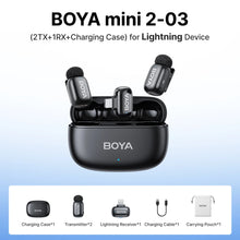 BOYA Mini 2 Wireless Lavalier Microphone AI Noise Reduction Mic for