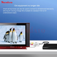 1080P Mini Video Convertor VGA to RCA AV Converter Conversor with 3.5mm