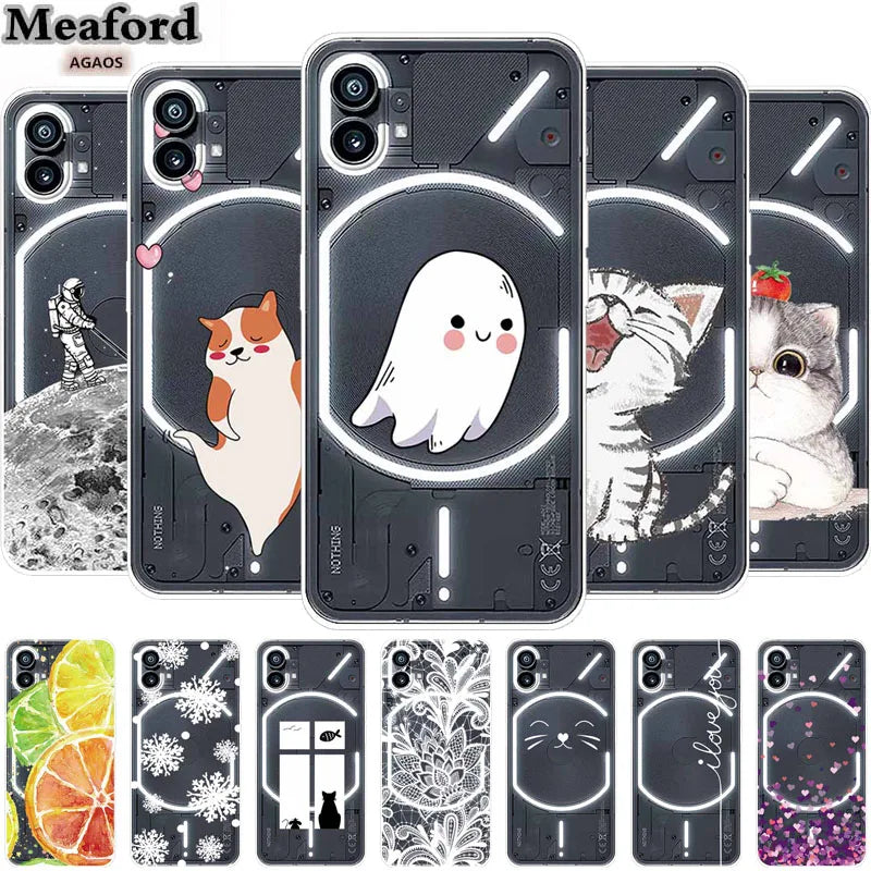 For Nothing Phone 1 Case Flower Soft Silicone Back Cover Phone for