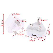 Universal UK Plug 3 Pin Wall Charger Adapter With 1/2 USB Ports