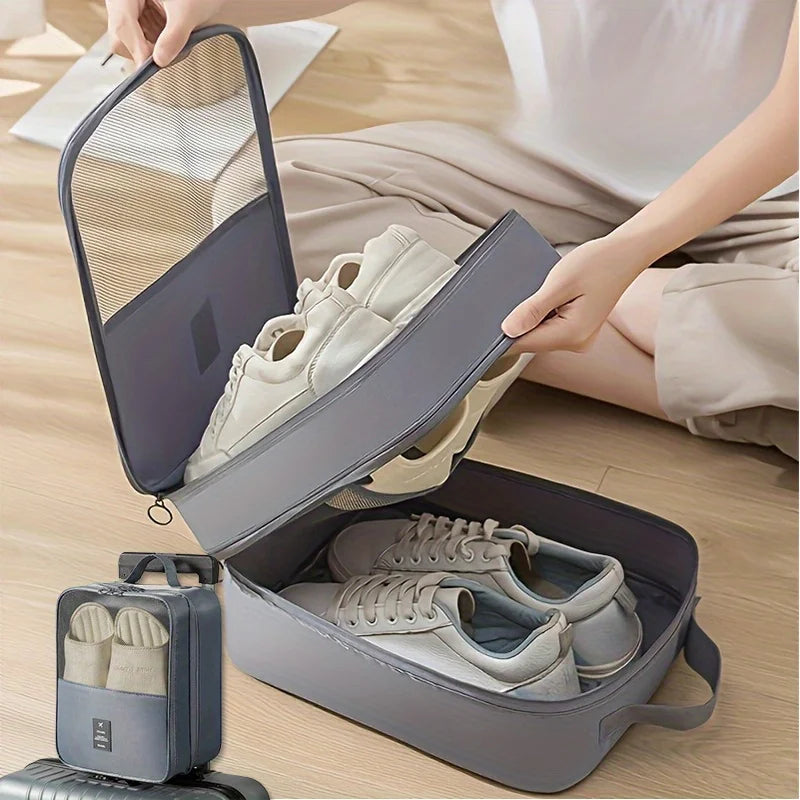 Travel Shoe Bag Holds 3 Pair of Shoes, Storage Pouch for and Daily Use