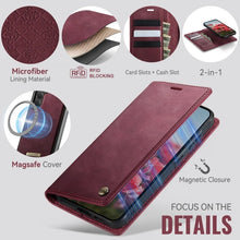 Magnetic Wireless Charging Leather Wallet Phone Case for Samsung Galaxy