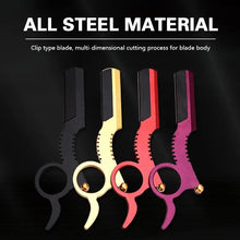 Stainless Steel Classic Shaving Razor for Thumb Double Edge Haircutting