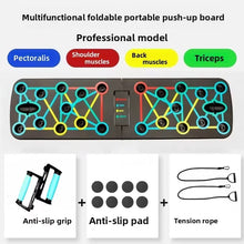 Prone board set, foldable portable multi-functional pole, home and gym