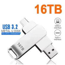 16TB USB 3.2 Flash Drives High Speed Transfer Metal Pendrive Memory