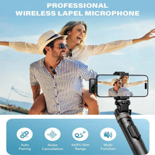 Lavalier Wireless Microphone 80mAh Rechargeable Battery Clip-On Podcast