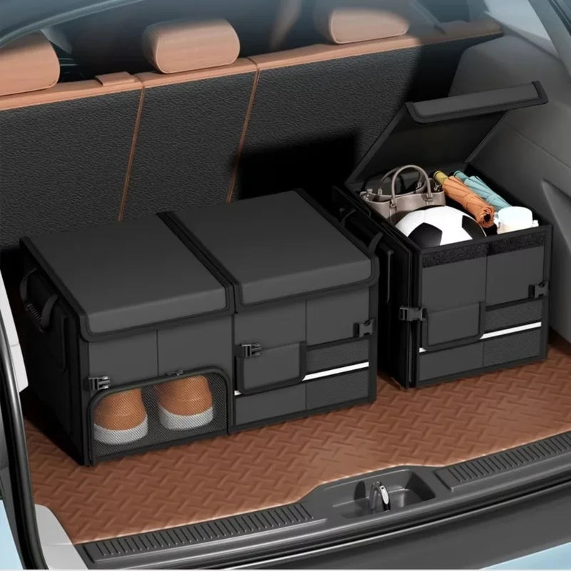 Universal Large Capacity Car Trunk Organizer 60L Foldable Car Storage