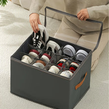 Foldable Fabric Shoe Box with Lid, Dustproof Organizer for Clothes &
