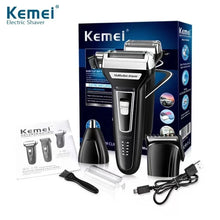 Kemei Multi-functional Waterproof 3 In 1 Grooming Kit Cutter Head USB