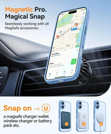 Magnetic Translucent Armor Shockproof Case For iPhone 17 16 15 14 13 12