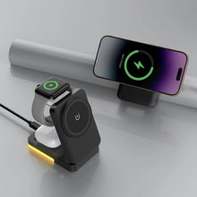 3 in 1 Foldable LED Light Wireless Charger Stand For iPhone 16 15 14 13