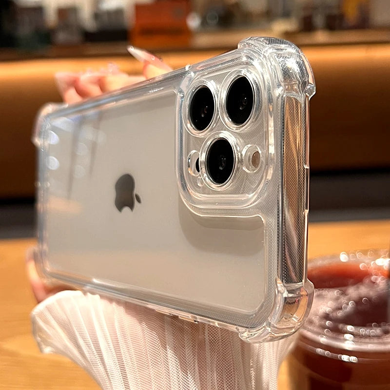 Luxury Shockproof Transparent Case For iPhone 18 17 16 15 14 13 12 11
