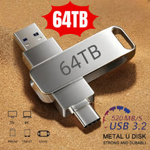 16TB USB 3.2 Flash Drives High Speed Transfer Metal Pendrive Memory