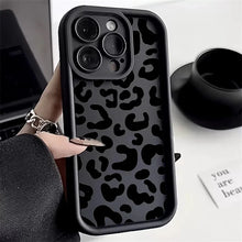 Black Leopard Print Pattern Silicone Phone Case For iPhone 18 17 11 12