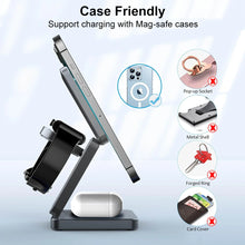 Wireless Charger for iPhone 3 in 1 Foldable Magnetic Charging Station