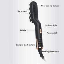 Electric Beard Heated Brush Kit Hair Straightener Straightening Men