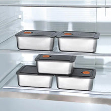 [ ] 4pc Stainless Steel Food Storage Containers Set Thickened Leakproof