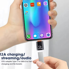 12A USB 3.0 To Type C Adapter LED OTG USB C Male to USB A Female