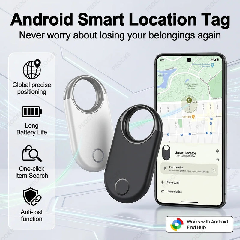 Android 1-4 Pack Smart Location Tag Anti-Lost Bluetooth Locator Works