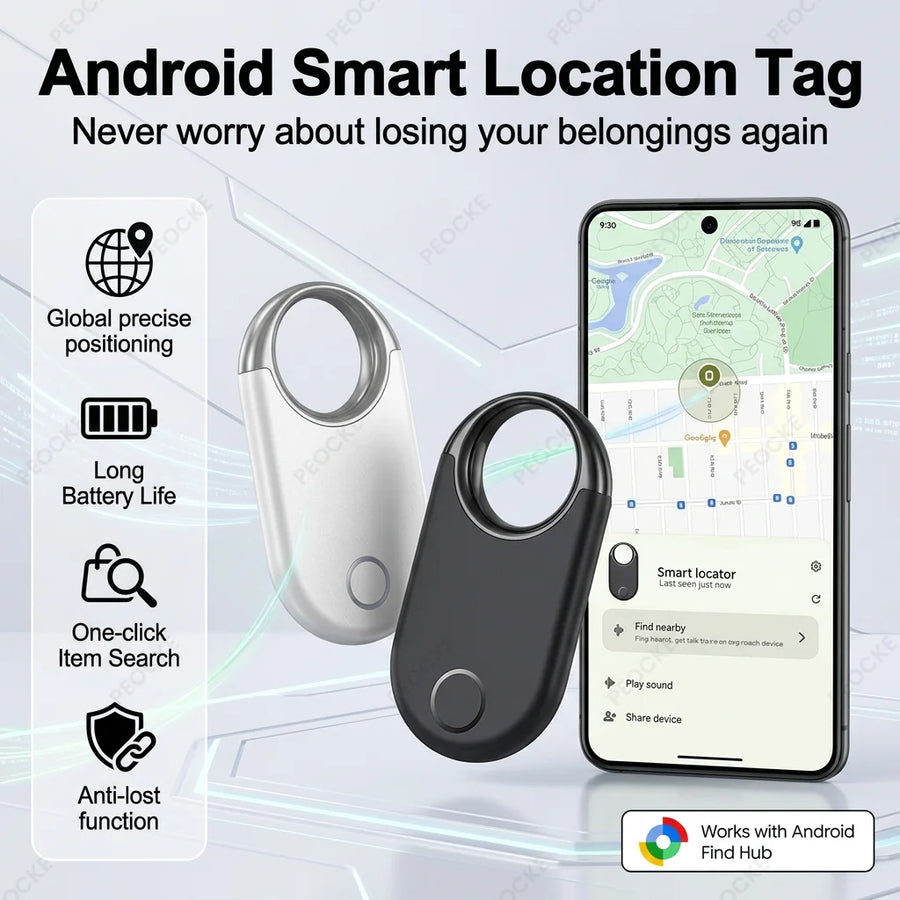 Android 1-4 Pack Smart Location Tag Anti-Lost Bluetooth Locator Works