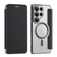 Transparent Flip Leather Magnetic Case for Samsung Galaxy S26 Ultra S25