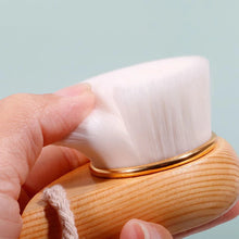 Blackhead Deep Cleaner Beauty Facial Massage Brush Care Wooden Handle