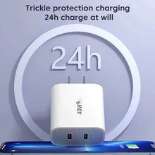 Elough 40W Dual Port USB C Charger Fast Charging QC3.0 PD Type C Phone