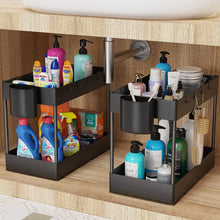 Multifunctional Storage Rack 2 Tier Under Sink Sliding Cabinet Basket